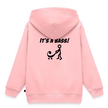 It's a bass! A new bass! - Kids Premium Organic Hoodie - rose - Back - AI Model Kid Female (0cm)