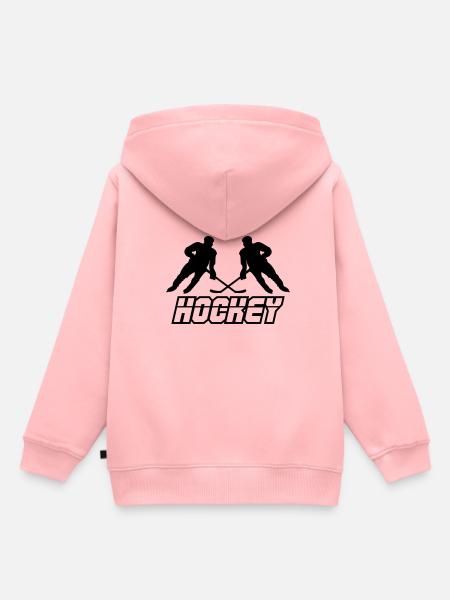 hockey - Felpa Premium con cappuccio bambino bio - rosa