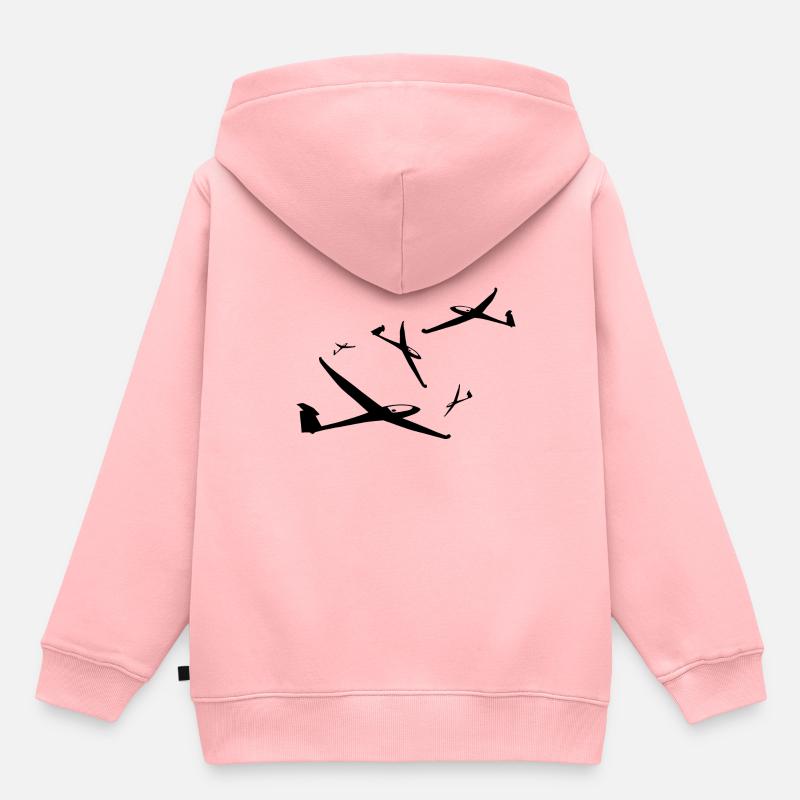 Pilotes de planeurs, planeurs, planeurs - Sweat Premium à capuche enfant bio - rose