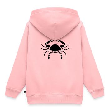 krebs - Kinder Premium Organic Hoodie - Rosa - Hinten - AI Model Kid Female (0cm)