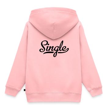Single - Kinder Premium Organic Hoodie - Rosa - Hinten - AI Model Kid Female (0cm)