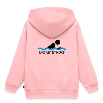 breaststroke - Kids Premium Organic Hoodie - rose - Back - AI Model Kid Female (0cm)