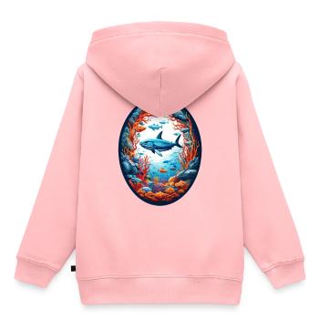 Marine Animals-Fish - Kids Premium Organic Hoodie - rose - Back - AI Model Kid Female (0cm)