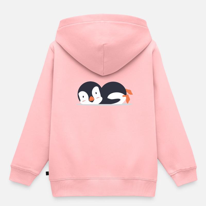 Pingouin - Sweat Premium à capuche enfant bio - rose