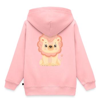 Löwe Familie Mutter Baby T-Shirt - Kinder Premium Organic Hoodie - Rosa - Hinten - AI Model Kid Female (0cm)