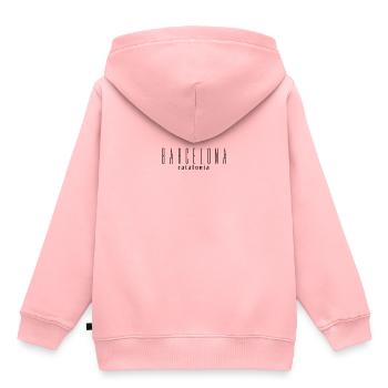 Barcelona - Kids Premium Organic Hoodie - rose - Back - AI Model Kid Female (0cm)