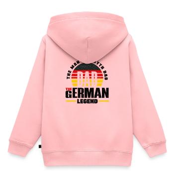 German Germany German Flag Fathers Day - Kinder Premium Organic Hoodie - Rosa - Hinten - AI Model Kid Female (0cm)