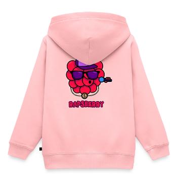 Rap Framboise - Sweat Premium à capuche enfant bio - rose - Dos - AI Model Kid Female (0cm)