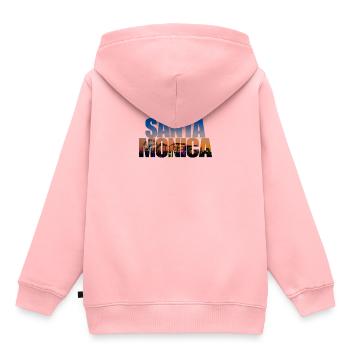 Santa Monica Pier - Los Angeles Kalifornien USA - Kinder Premium Organic Hoodie - Rosa - Hinten - AI Model Kid Female (0cm)