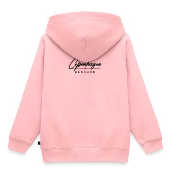 Kopenhagen - Kinder Premium Organic Hoodie - Rosa - Hinten - AI Model Kid Female (0cm)