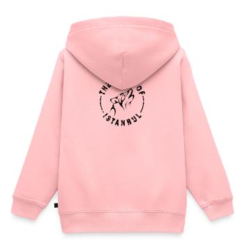 Istanbul - Kinder Premium Organic Hoodie - Rosa - Hinten - AI Model Kid Female (0cm)