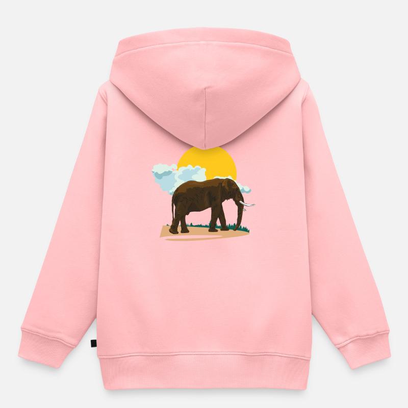 Elefant oder doch Elephant? - Kinder Premium Organic Hoodie - Rosa