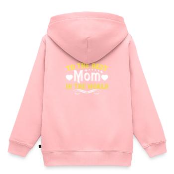 To the BEST Mom - Kids Premium Organic Hoodie - rose - Back - AI Model Kid Female (0cm)