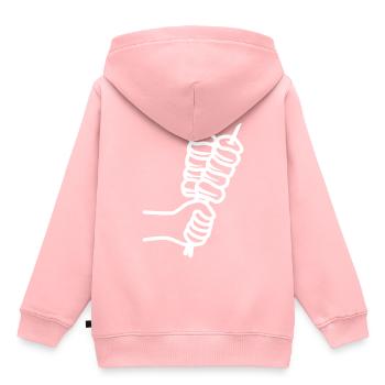Spieß grill Icon - Kinder Premium Organic Hoodie - Rosa - Hinten - AI Model Kid Female (0cm)