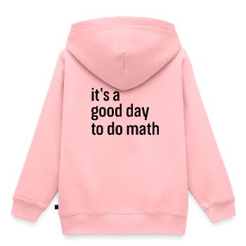 Math Mathématiques Mathématicien École Nerd Cadeau - Sweat Premium à capuche enfant bio - rose - Dos - AI Model Kid Female (0cm)