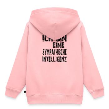 KI Spruch Ich bin eine sympathische Intelligenz - Kinder Premium Organic Hoodie - Rosa - Hinten - AI Model Kid Female (0cm)