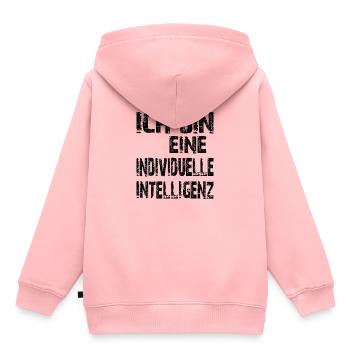 KI Spruch Ich bin eine individuelle Intelligenz - Kinder Premium Organic Hoodie - Rosa - Hinten - AI Model Kid Female (0cm)