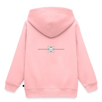 Icône d’alimentation de la prise Électricien - Sweat Premium à capuche enfant bio - rose - Dos - AI Model Kid Female (0cm)