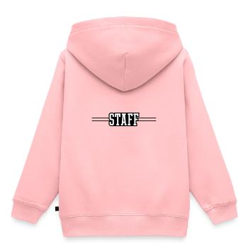 Staff Mitglied - Kinder Premium Organic Hoodie - Rosa - Hinten - AI Model Kid Female (0cm)