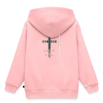 Christliches Design - Ewiges Leben in Jesus - Kinder Premium Organic Hoodie - Rosa - Hinten - AI Model Kid Female (0cm)