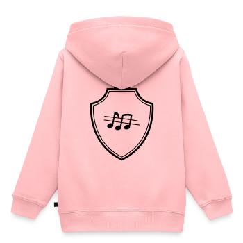 Armoiries de partitions - Sweat Premium à capuche enfant bio - rose - Dos - AI Model Kid Female (0cm)