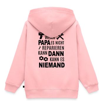 Papa reparieren Vater Heimwerker bauen Werkzeug - Kinder Premium Organic Hoodie - Rosa - Hinten - AI Model Kid Female (0cm)