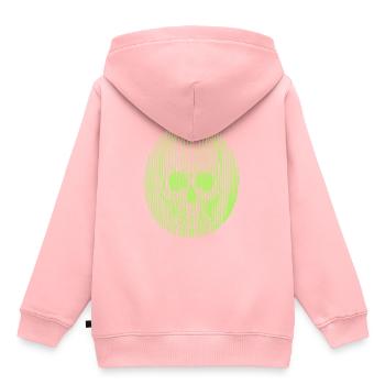 Skull lines - Kids Premium Organic Hoodie - rose - Back - AI Model Kid Female (0cm)