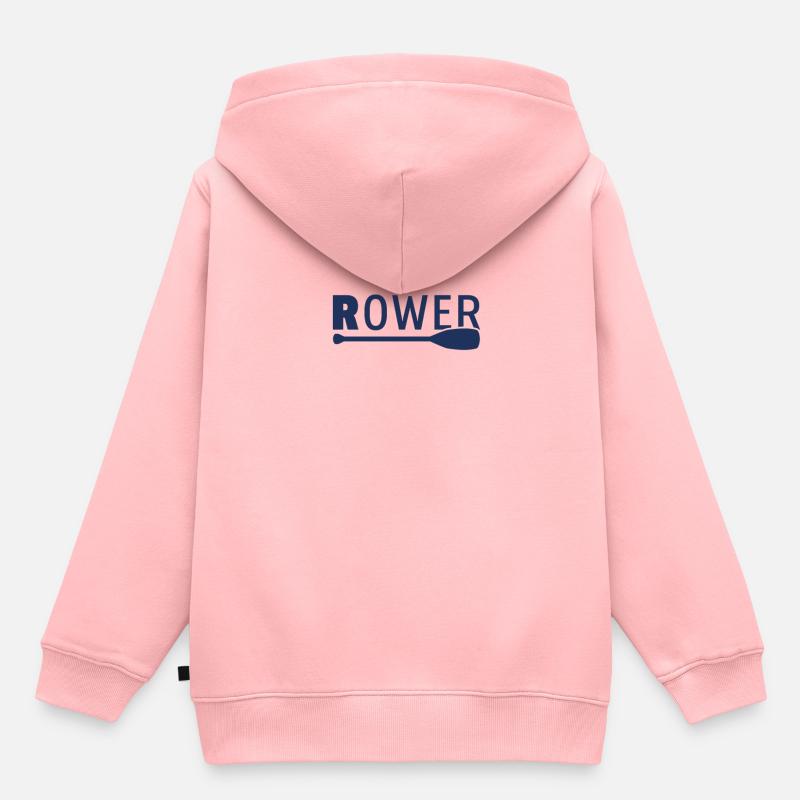 Aviron aviron aviron bateau rowing - Sweat Premium à capuche enfant bio - rose