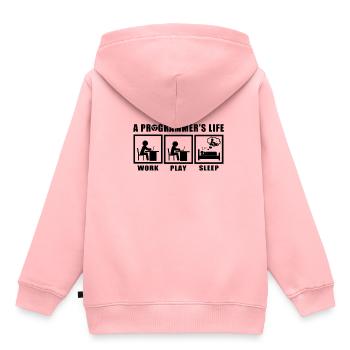 programmeur - Sweat Premium à capuche enfant bio - rose - Dos - AI Model Kid Female (0cm)