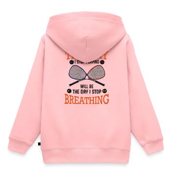 Squash - Kinder Premium Organic Hoodie - Rosa - Hinten - AI Model Kid Female (0cm)