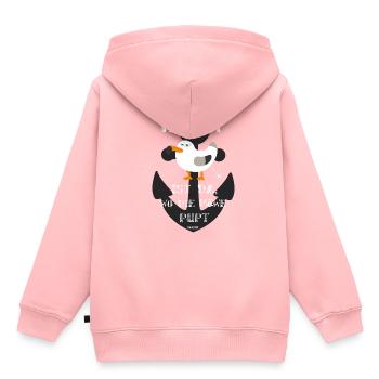 La maison est l'endroit où les bouffées de mouette - Sweat Premium à capuche enfant bio - rose - Dos - AI Model Kid Female (0cm)