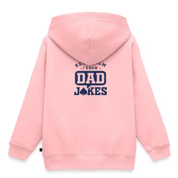 Dad Jokes - Kinder Premium Organic Hoodie - Rosa - Hinten - AI Model Kid Female (0cm)
