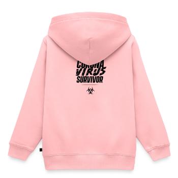 COVID_! 9 Virus pandémique Corona Virus Corona Virus - Sweat Premium à capuche enfant bio - rose - Dos - AI Model Kid Female (0cm)