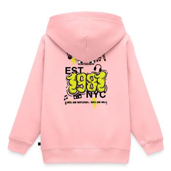 MTV Est. 1981 NYC Logo Impression Du Dos - Sweat Premium à capuche enfant bio - rose - Dos - AI Model Kid Female (0cm)
