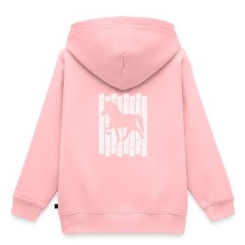 Cheval islandais: Cheval islandais Poney Merch - Sweat Premium à capuche enfant bio - rose - Dos - AI Model Kid Female (0cm)