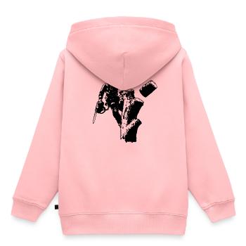 Arborist/Baumkletterer (Silhouette) - Kinder Premium Organic Hoodie - Rosa - Hinten - AI Model Kid Female (0cm)