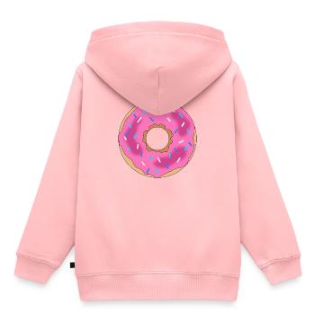 Donut - Kinder Premium Organic Hoodie - Rosa - Hinten - AI Model Kid Female (0cm)