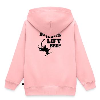 SKI - Sweat Premium à capuche enfant bio - rose - Dos - AI Model Kid Female (0cm)