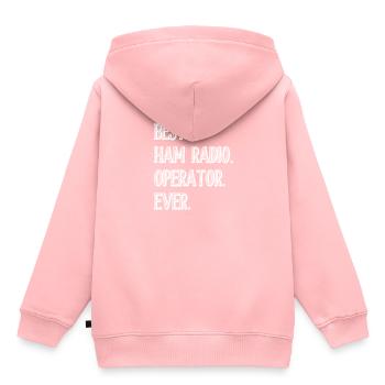 Amateur Radio - Kinder Premium Organic Hoodie - Rosa - Hinten - AI Model Kid Female (0cm)
