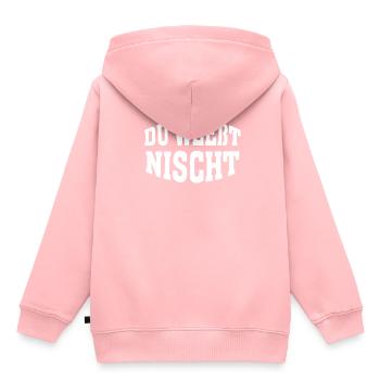 SÄCHSISCH, DU WEEßT NISCHT - Kinder Premium Organic Hoodie - Rosa - Hinten - AI Model Kid Female (0cm)