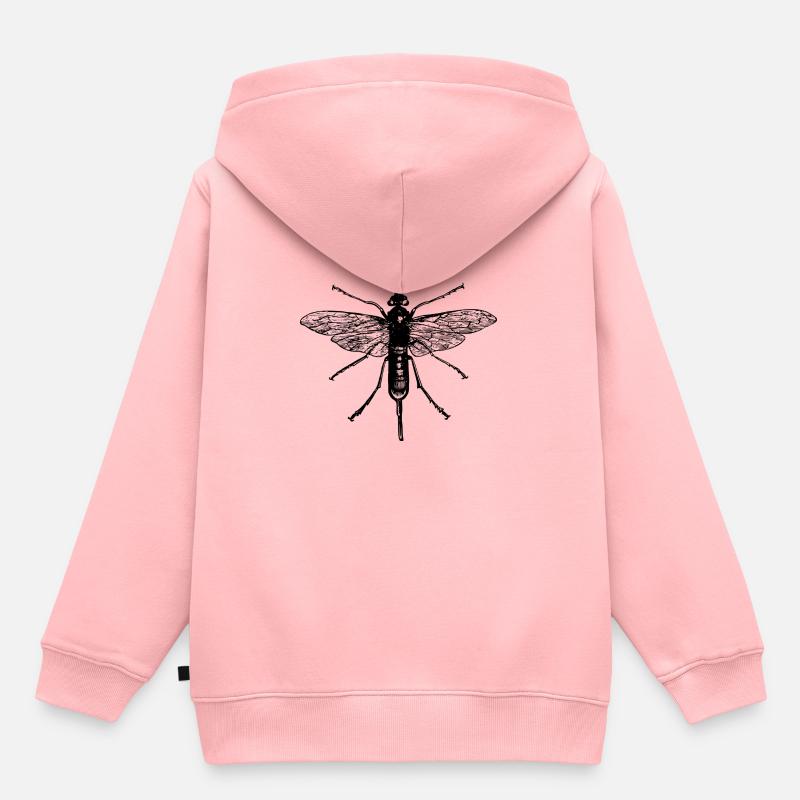 insecte - Sweat Premium à capuche enfant bio - rose