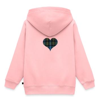 tartan day coeur national Tartan jour - Sweat Premium à capuche enfant bio - rose - Dos - AI Model Kid Female (0cm)