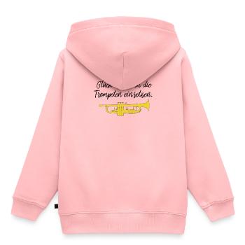 Glück ist wenn die Trompeten einsetzen, Geschenk - Kinder Premium Organic Hoodie - Rosa - Hinten - AI Model Kid Female (0cm)