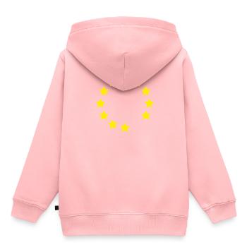 Brexit UE Europe - Sweat Premium à capuche enfant bio - rose - Dos - AI Model Kid Female (0cm)