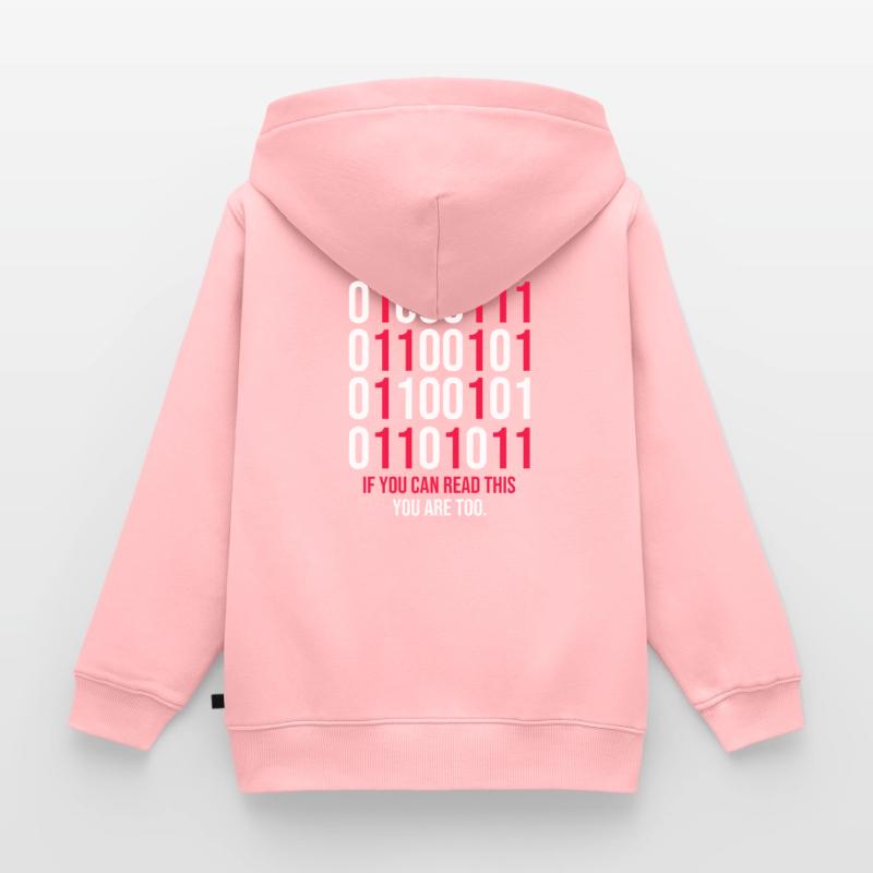 Funny Binary Codes Programmer Kinder Premium Organic Hoodie