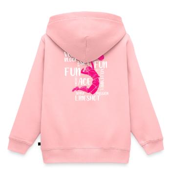 Volleyball Player Spike - Kinder Premium Organic Hoodie - Rosa - Hinten - AI Model Kid Female (0cm)