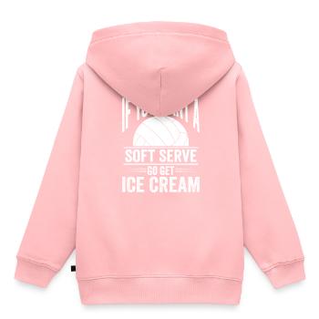 Funny Volleyball Soft Serve - Kinder Premium Organic Hoodie - Rosa - Hinten - AI Model Kid Female (0cm)