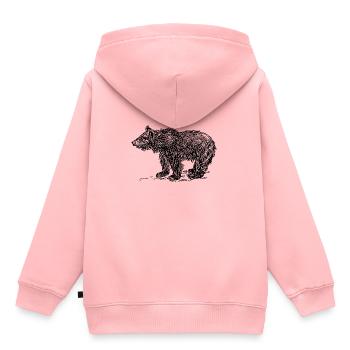 teddybaer teddy baer grizzly braunbaer schwarzbaer - Kinder Premium Organic Hoodie - Rosa - Hinten - AI Model Kid Female (0cm)