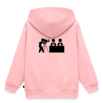 Nachrichten Kameramann Studio - Kinder Premium Organic Hoodie - Rosa - Hinten - AI Model Kid Female (0cm)