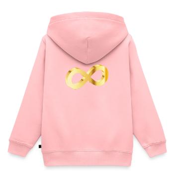 or infini - Sweat Premium à capuche enfant bio - rose - Dos - AI Model Kid Female (0cm)